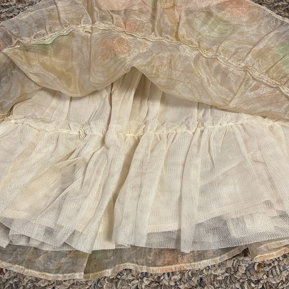 NWT BABY GAP FLORAL CHIFFON ASSYMEYRICAL STRAO LINED DRESS & DC 12-18 MONTHS - Picture 4 of 7